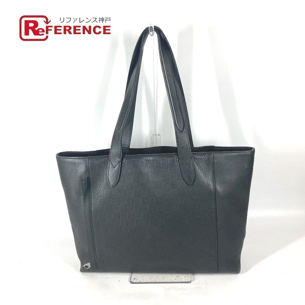 LOUIS VUITTON Damier Infini Black Cabas Voyage Bag Tote Onyx Black